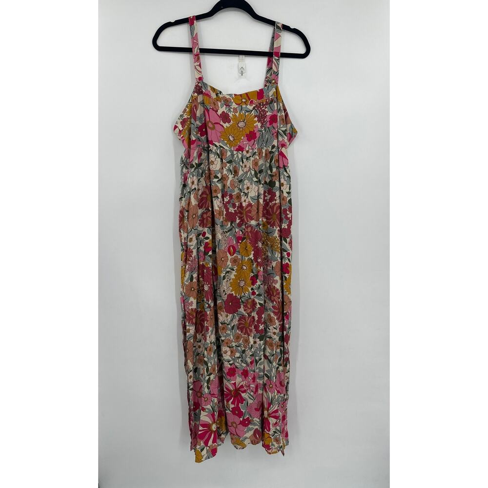 Natural Life Patti Side Slit Maxi Dress in Summer floral Size Large NWT - Picture 2 of 8